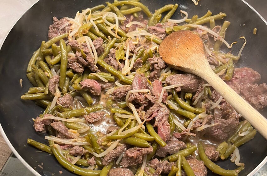  Nouilles sautés boeuf harocots verts inratables