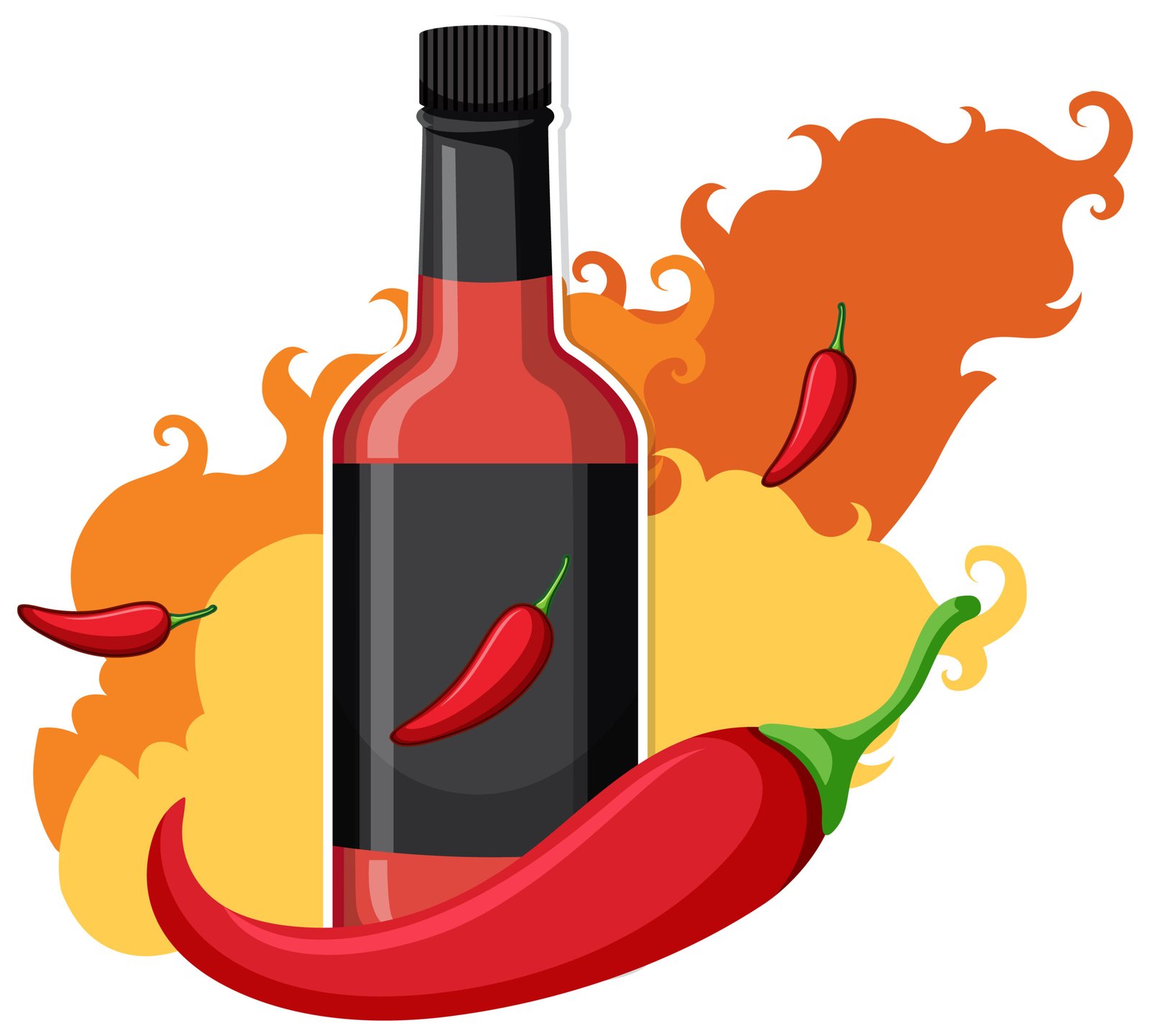 illustration d'un piment et d'une bouteille de tabasco